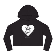 Load image into Gallery viewer, But God Women's Crop Hoodie