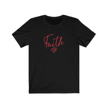 Load image into Gallery viewer, Faith Heart Tee red/font