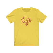 Load image into Gallery viewer, Faith Heart Tee red/font