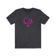 Load image into Gallery viewer, Faith Heart Tee bold pink/font