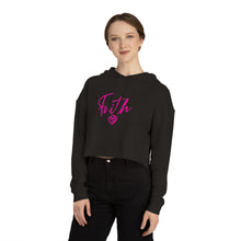 Load image into Gallery viewer, Faith Hearts Women’s Cropped Hoodie