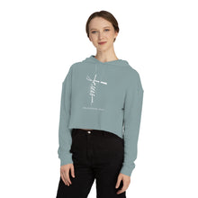 Load image into Gallery viewer, Jesus Cross Women’s Cropped Hoodie