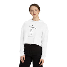 Load image into Gallery viewer, Jesus Cross Women’s Cropped Hoodie