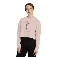 Load image into Gallery viewer, Jesus Cross Women’s Cropped Hoodie