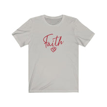 Load image into Gallery viewer, Faith Heart Tee red/font