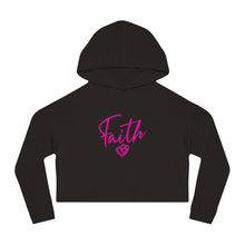 Load image into Gallery viewer, Faith Hearts Women’s Cropped Hoodie