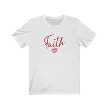 Load image into Gallery viewer, Faith Heart Tee red/font

