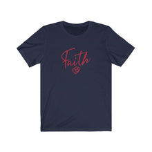 Load image into Gallery viewer, Faith Heart Tee red/font

